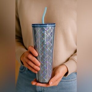 Glow Mode: “Activated” Starbucks Blue Iridescent Tumbler Cup 24 Oz Straw Sheath